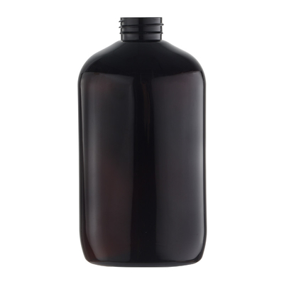 প্রসাধনী জন্য গাঢ় বাদামী PET প্যাকেজিং বোতল 600ml